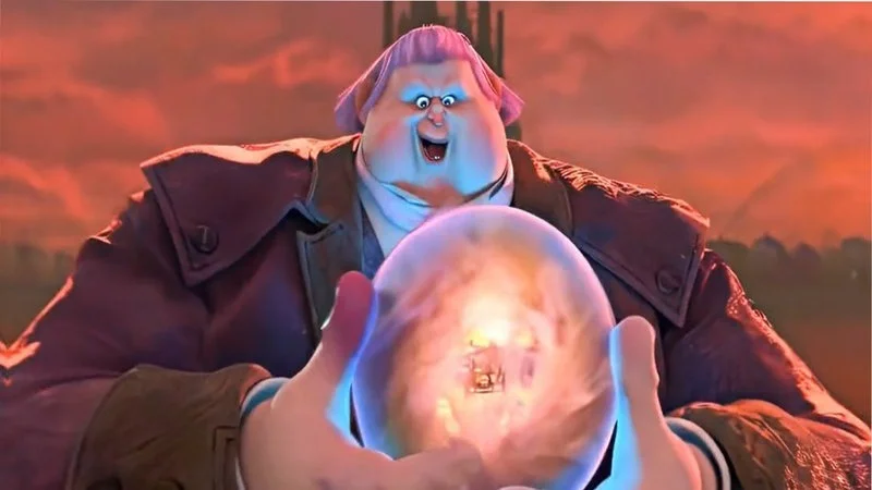 Jack Horner's iconic villain moment with the magical orb.