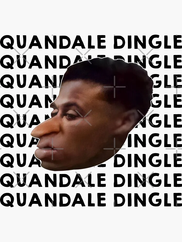 Intentionally low-quality shitpost evolution of the Quandale Dingle meme.