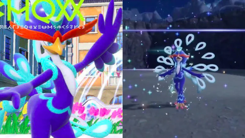 Split-screen comparison of Quaquaval's in-game and promotional variants.