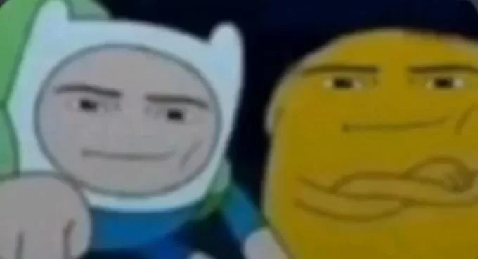 Base image from Adventure Time used in Que Pro reaction videos.