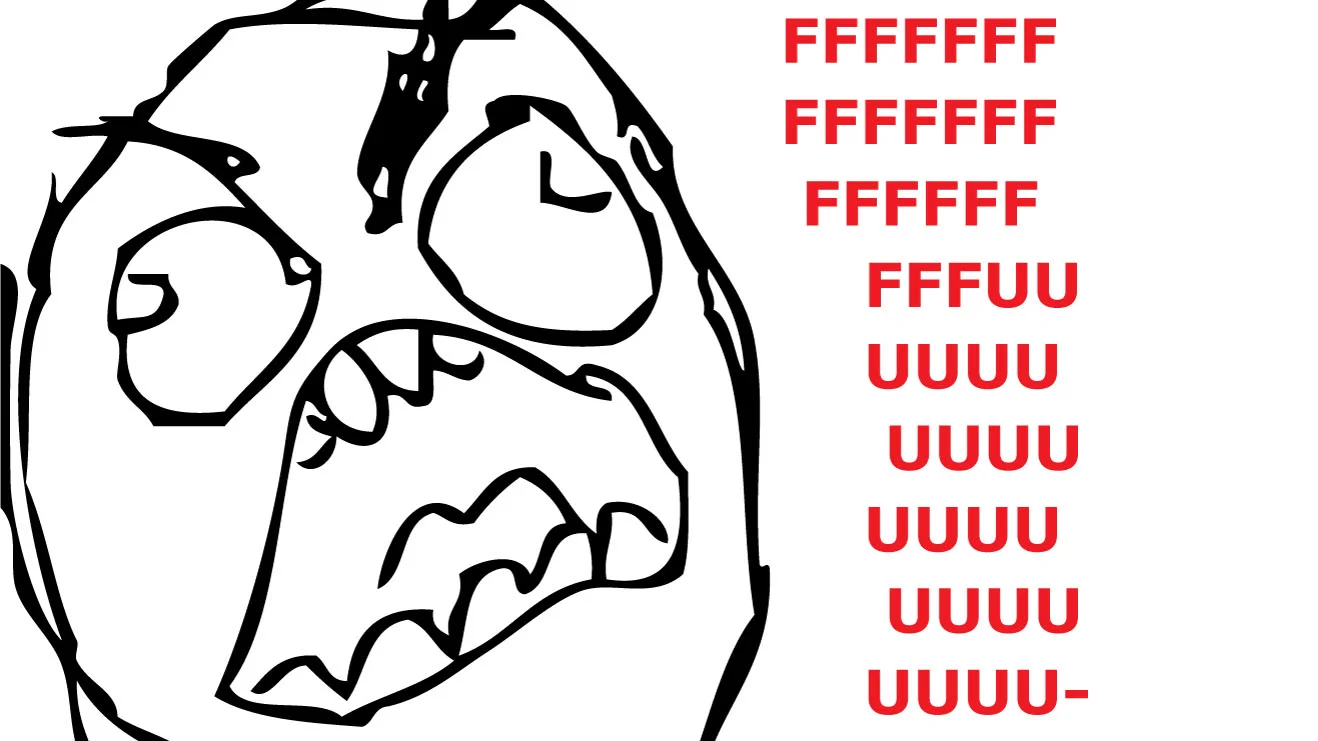 The iconic Rage Guy FFFFFUUUU character.