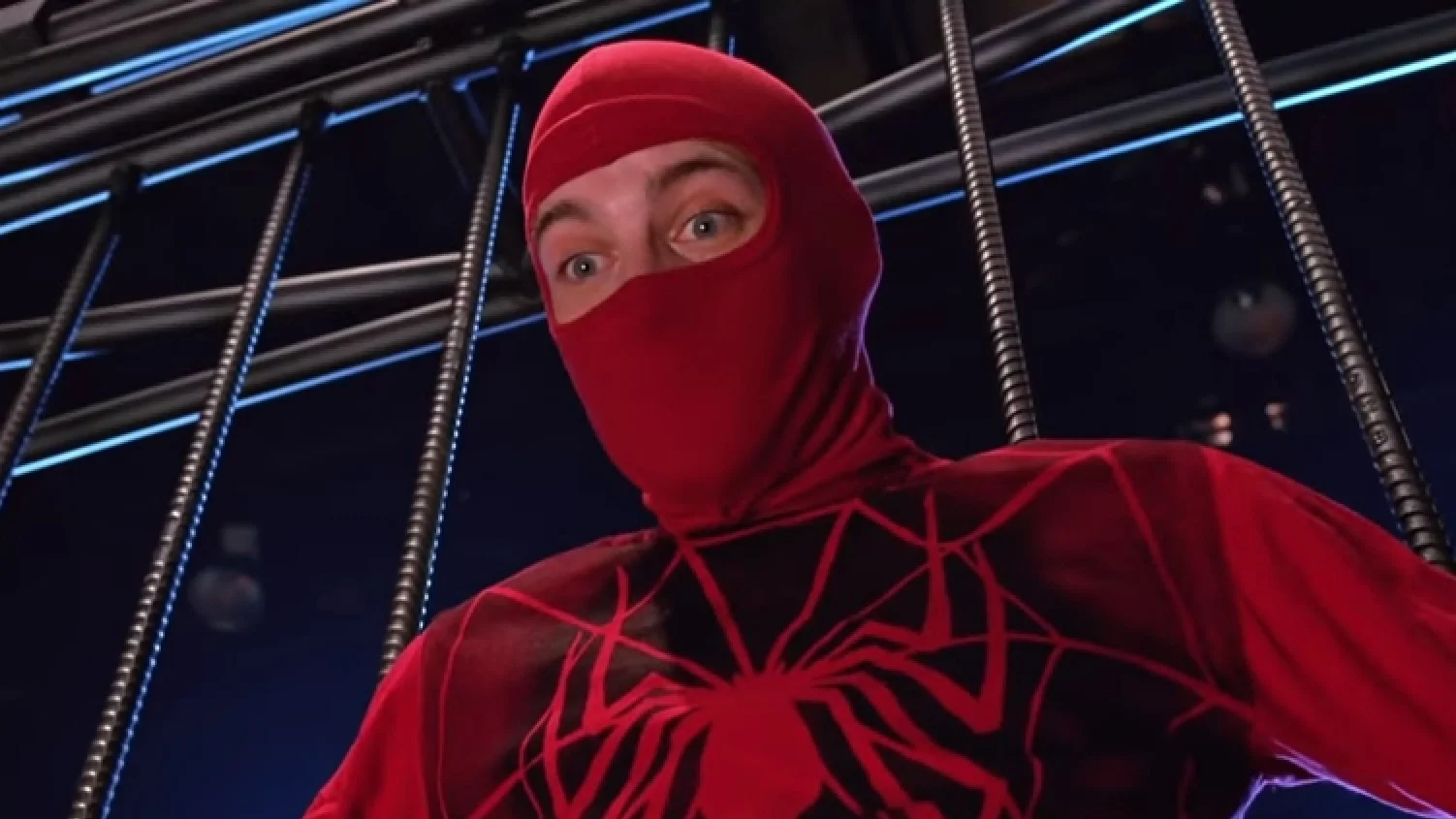 The wrestling scene from Sam Raimi's Spider-Man (2002), the source of many Raimiposting jokes about the film's exaggerated, over-the-top dialogue.