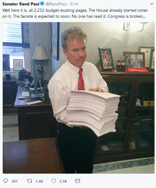 A widely shared Facebook post highlighting online reactions to the 2017 attack on Senator Rand Paul by his neighbor Rene Boucher.