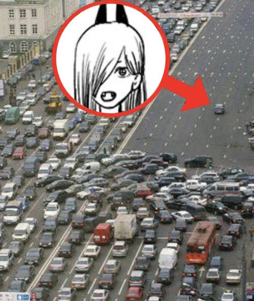 An anime character is accused of causing the traffic gridlock in this manga-flavored remix.