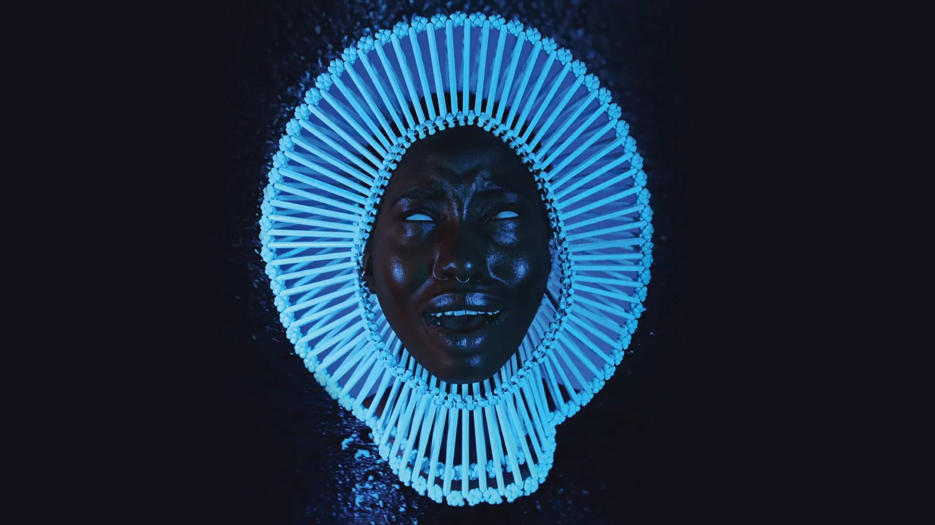 The visual from Childish Gambino's 'Redbone' official audio video, featuring the 'Awaken, My Love!' album cover art that became central to the meme.