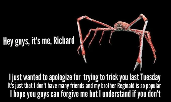 A spin-off meme introducing 'Richard,' Reginald's fictional impostor brother.