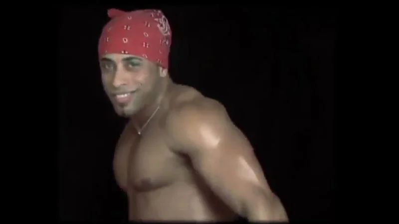 The iconic still of Ricardo Milos from his 2008 dance video that became the basis of countless internet memes.