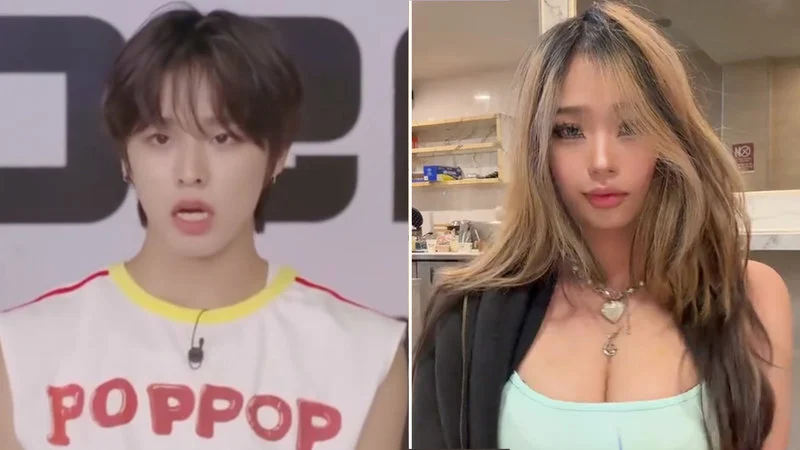 Reaction or comparison meme format featuring Riku from NCT Wish.