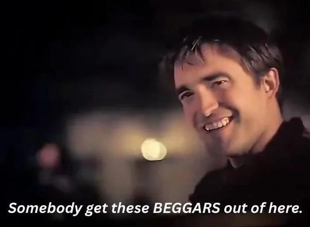 The original subtitled screenshot from The Batman that inspired the meme format.