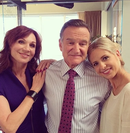 One of the final photographs of Robin Williams, circulated widely on social media in the days after his passing in August 2014.