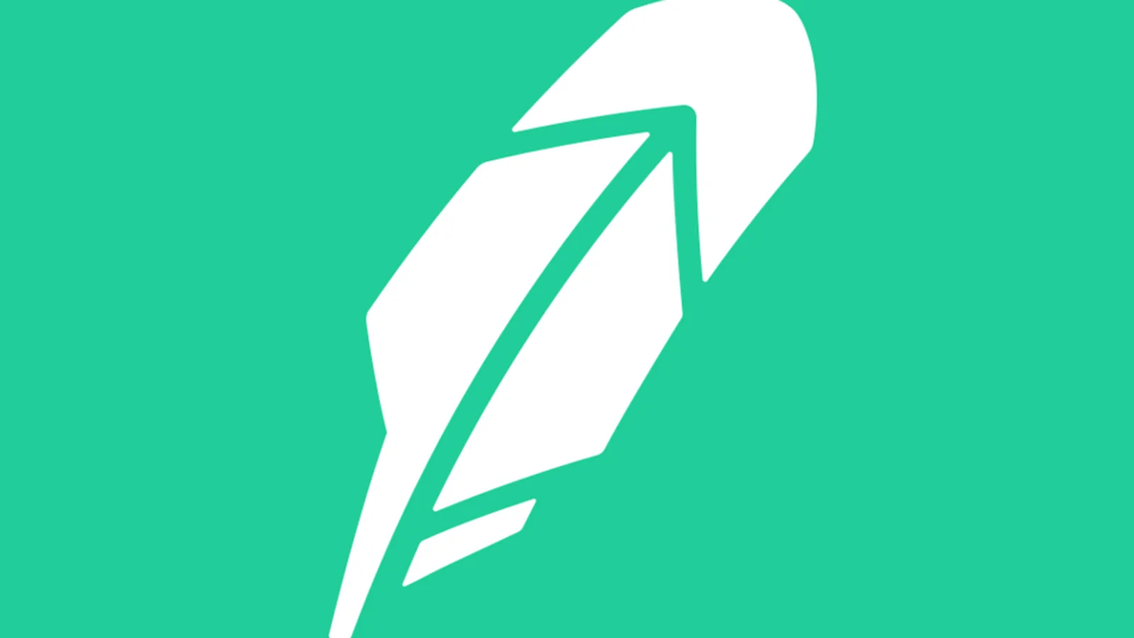 The official Robinhood app logo, a white feather-and-arrow mark on the brand's signature green.
