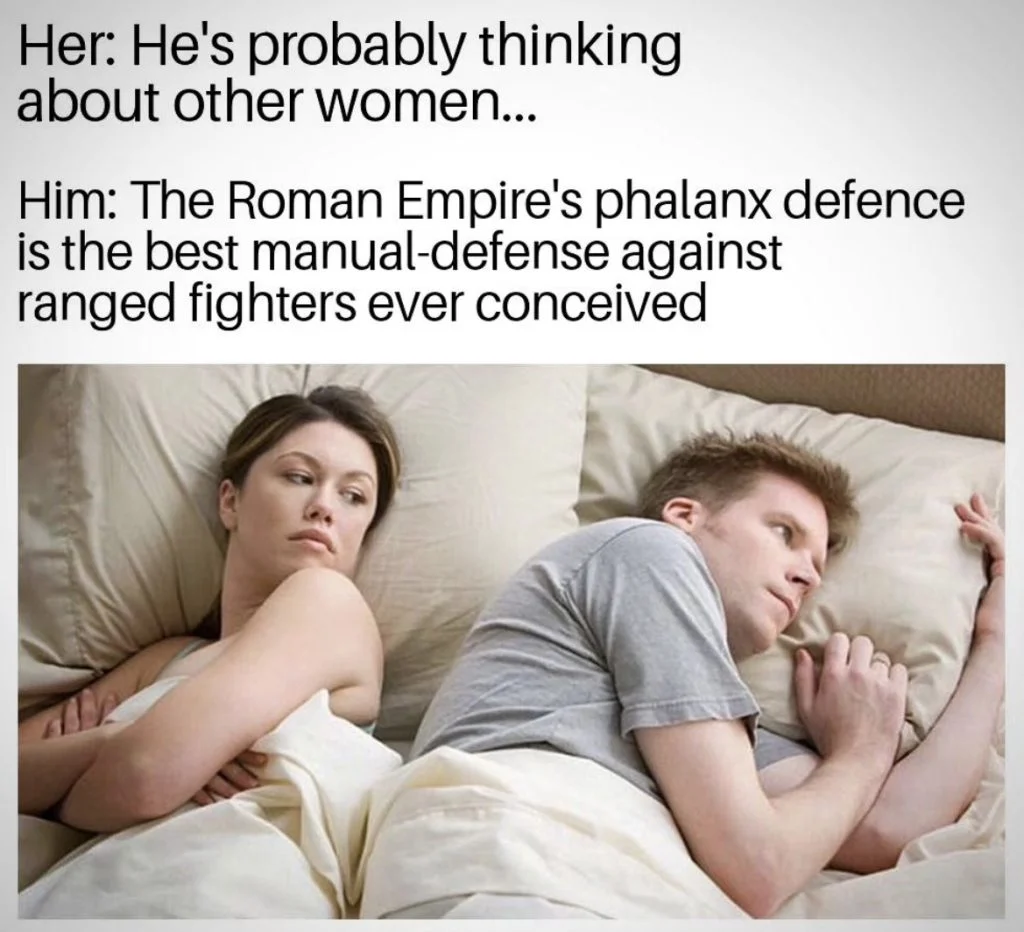 Man thinking about Roman military strategy.