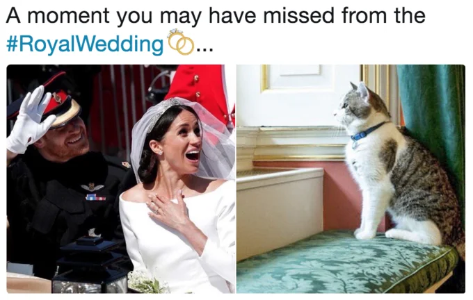 A mash-up meme placing the royal newlyweds next to Principal Skinner's "Big Butt" balloon from The Simpsons.