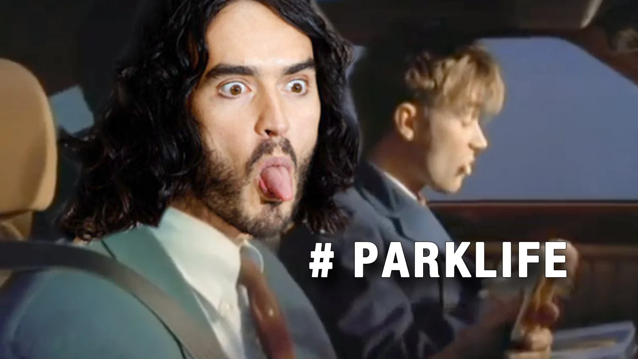 Russell Brand himself referencing the 'Parklife' meme in a tweet dated November 5, 2014.