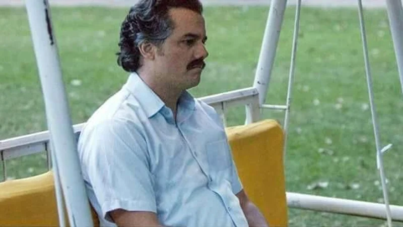 The iconic single-panel Sad Pablo Escobar with disappointed expression.