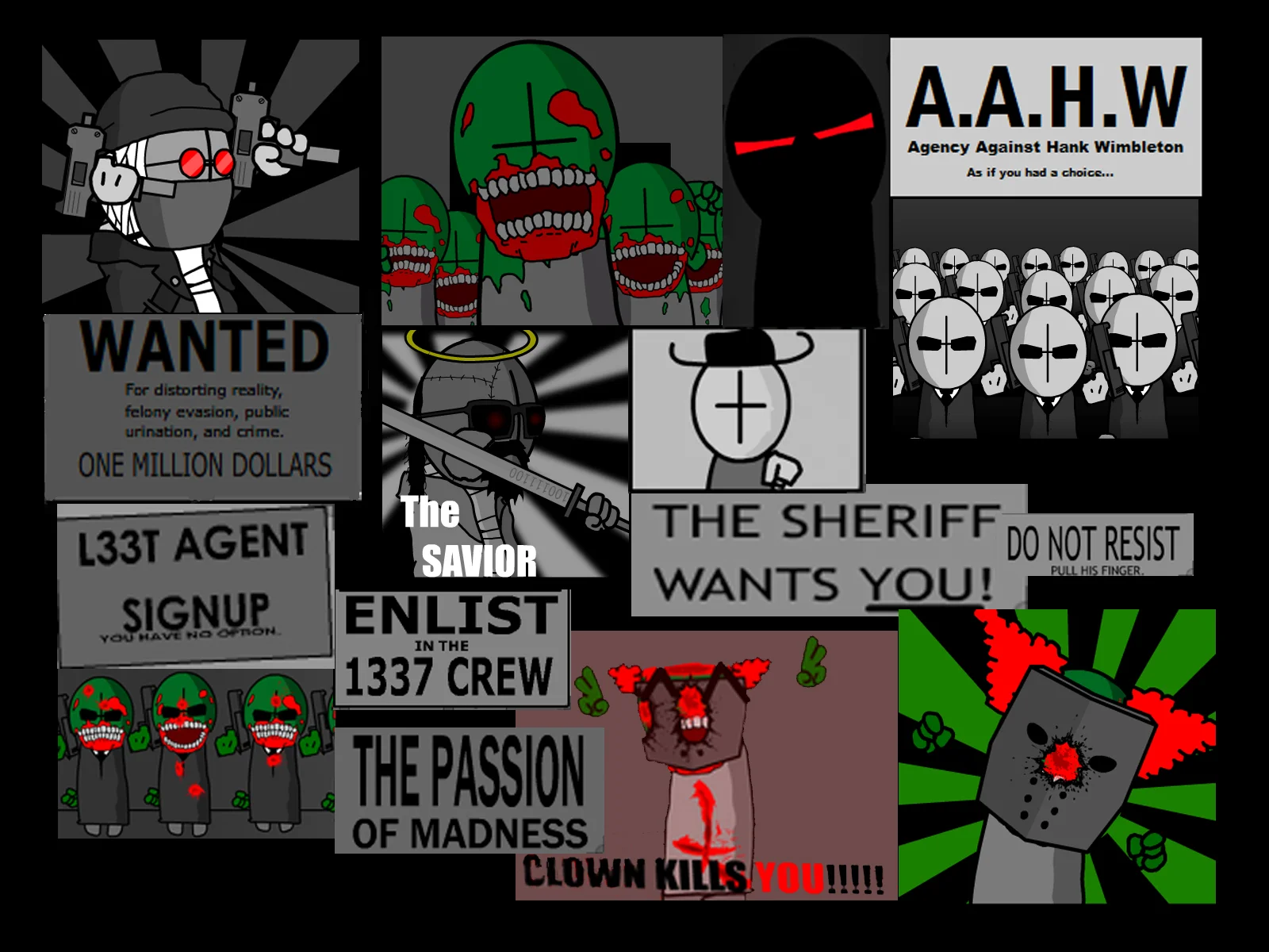 Sadness Combat - a parody of Madness Combat replacing violence with depression humor