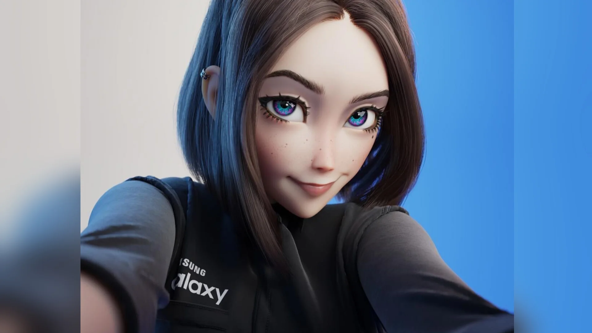 Samsung Sam, the 3D-animated virtual assistant character created by Lightfarm Studios for Samsung Brazil.