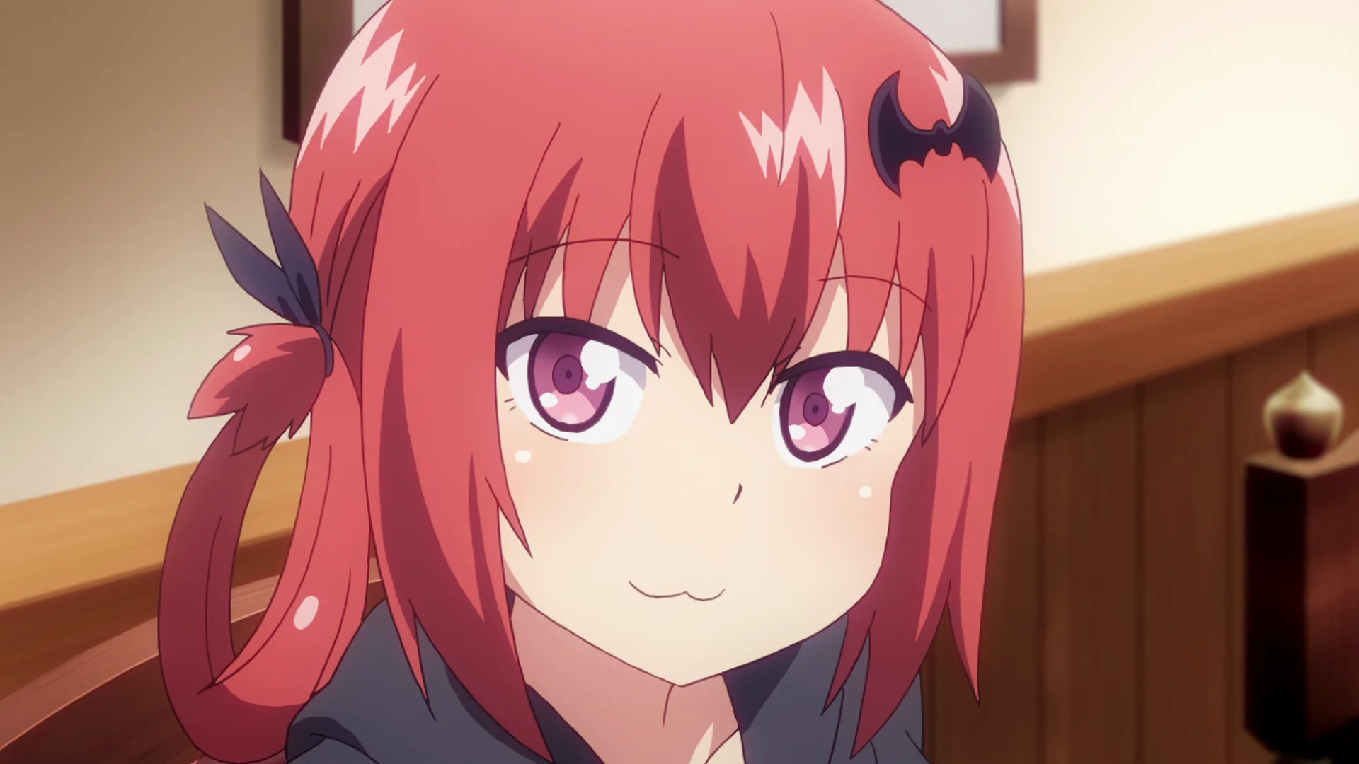 A high-quality close-up of Satania showing her characteristic smug expression, often used as a reaction image.