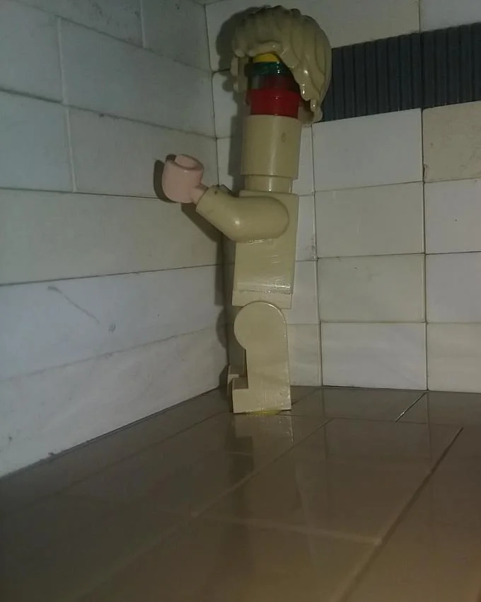 SCP-173 in its secure Foundation containment cell.