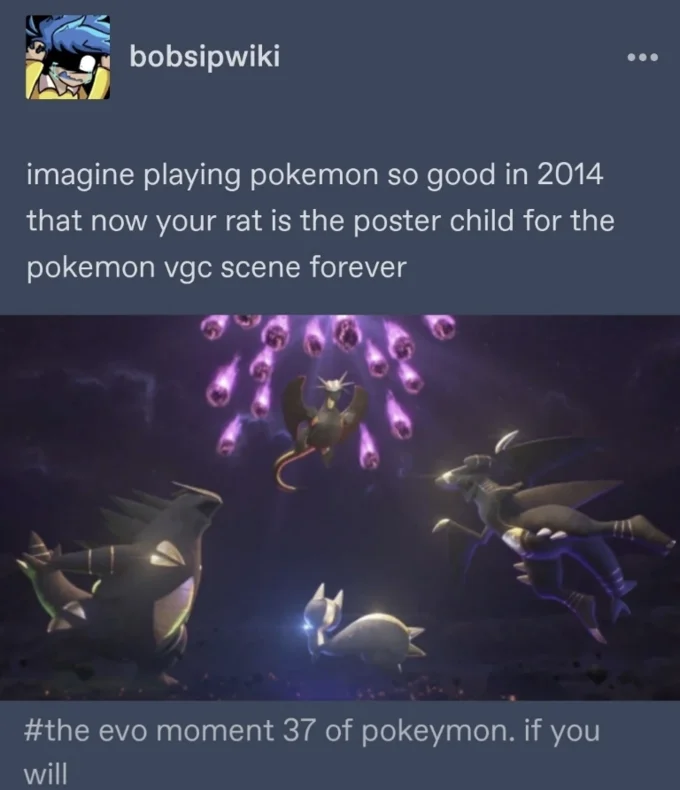 A Tumblr commentary celebrating how Se Jun Park's 2014 win cemented Pachirisu's status as an enduring symbol of the Pokémon VGC scene.