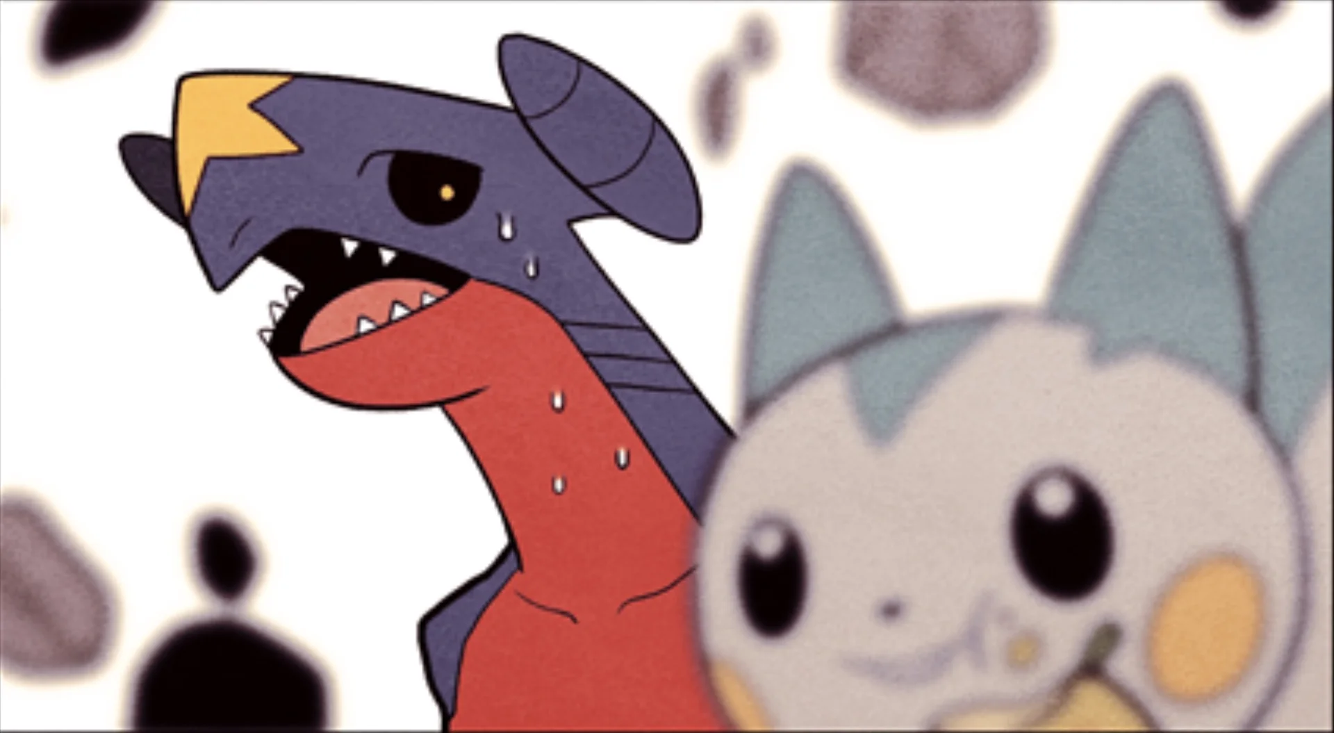 Fan art depicting the shocking moment when Se Jun Park's Pachirisu bested a Garchomp at the 2014 Pokémon World Championships.