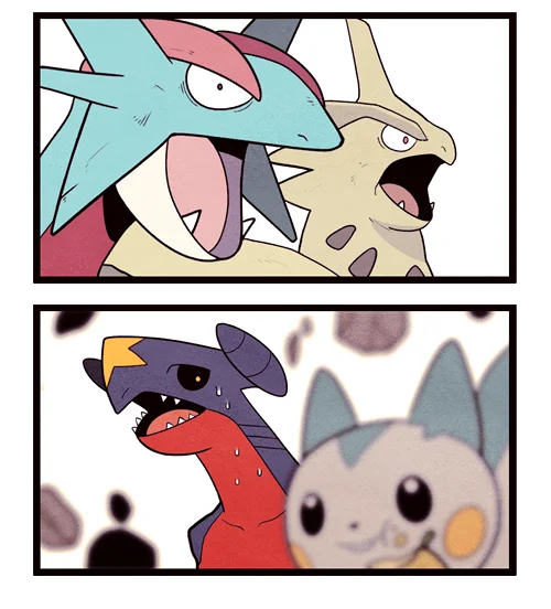 Comic-style fan art highlighting the reactions to Pachirisu's legendary victory over top-tier Pokémon at the 2014 World Championships.