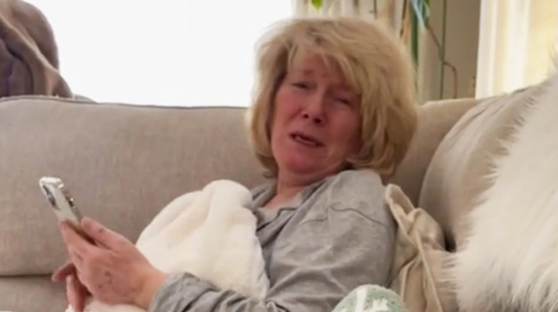 A still from the original viral TikTok video showing the emotional reaction that became the 'Send It to Me, Rachel' meme.
