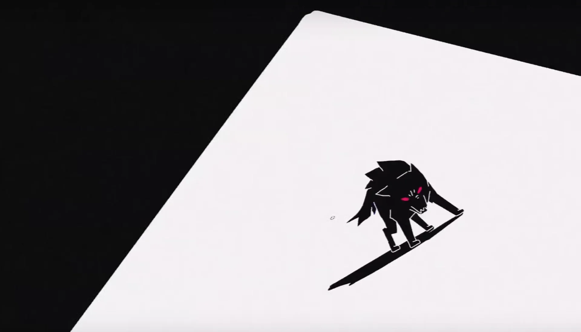 Still from the Siames animated music video 'The Wolf,' the primary source of the meme.