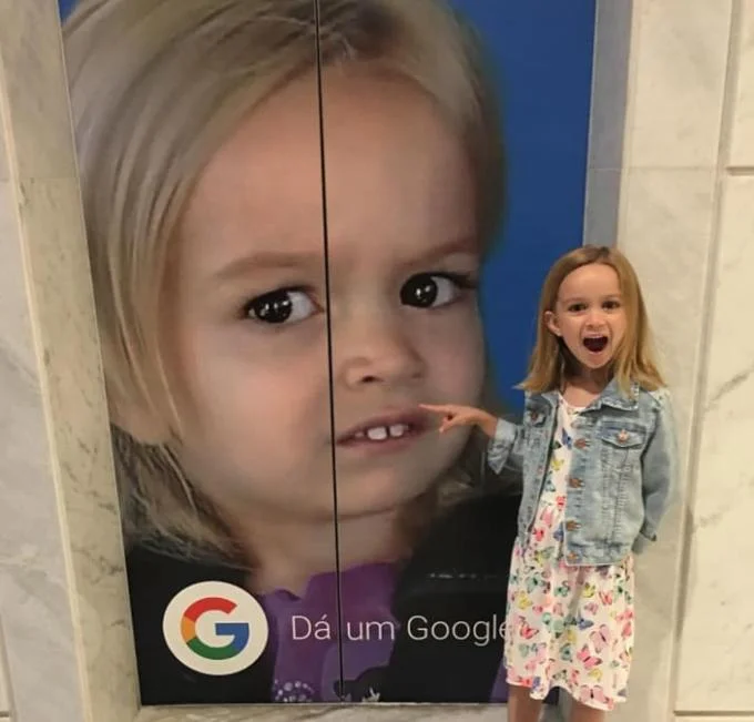 Iconic image displayed as Google office mural.
