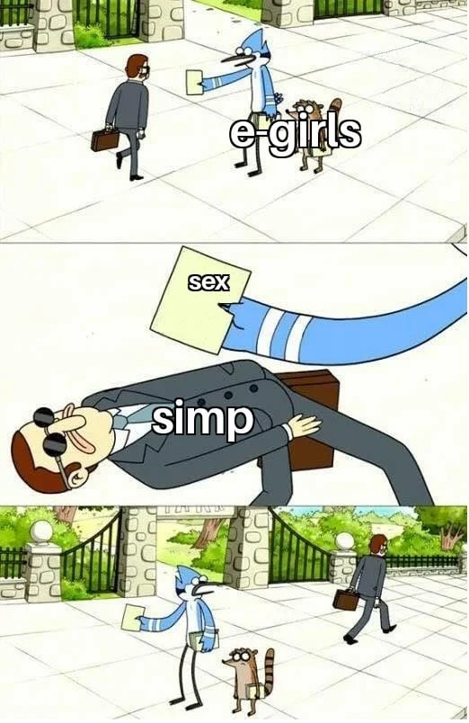 Flow chart illustrating simp behavior development.