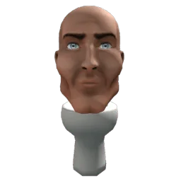 3D rendered Skibidi Toilet template.