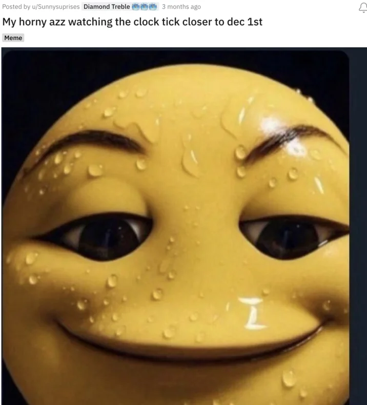 Sweating emoji shows nervous anticipation.