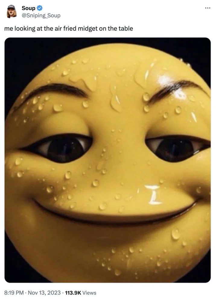 Anxious reaction with sweating emoji.