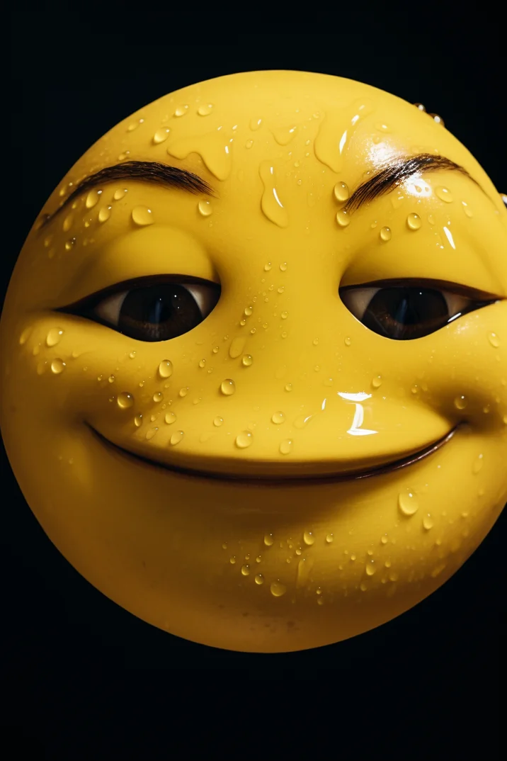 AI-generated sweating emoji template.