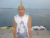Sminem character at beach.