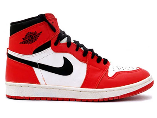 The Air Jordan 1 in its 'Chicago' colorway, one of the most coveted silhouettes in sneakerhead culture.