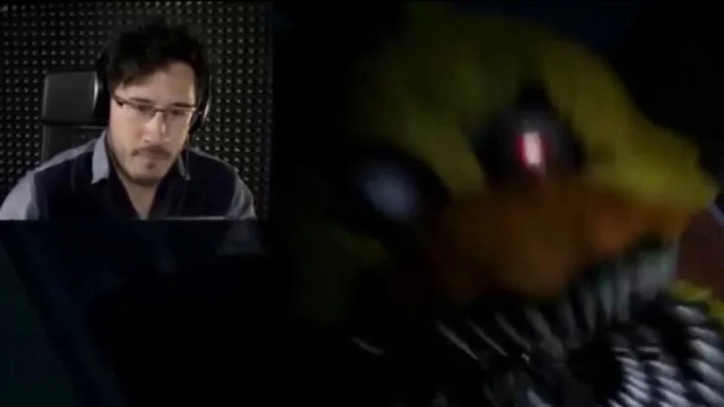 Markiplier's famous FNAF 4 jumpscare moment.
