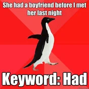 Relationship status wordplay meme.