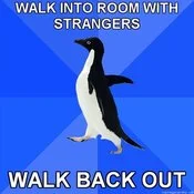 Person goes offline after greeting.