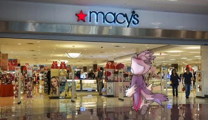Blaze the Cat at Macy's store.