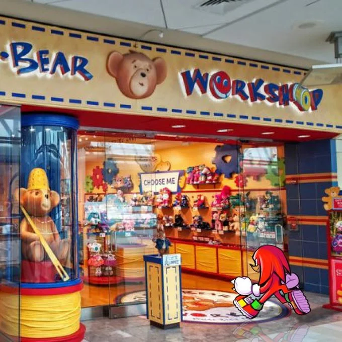 Knuckles at Build-A-Bear Workshop.