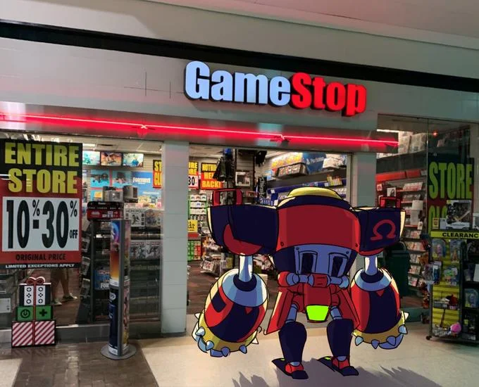 Omega visits GameStop store.
