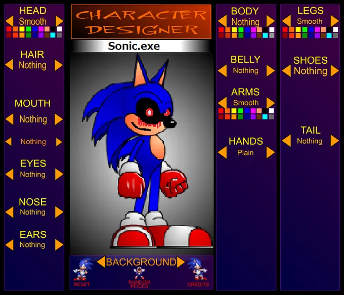 A browser-based Sonic character designer used by fans to create their own original Sonic characters.