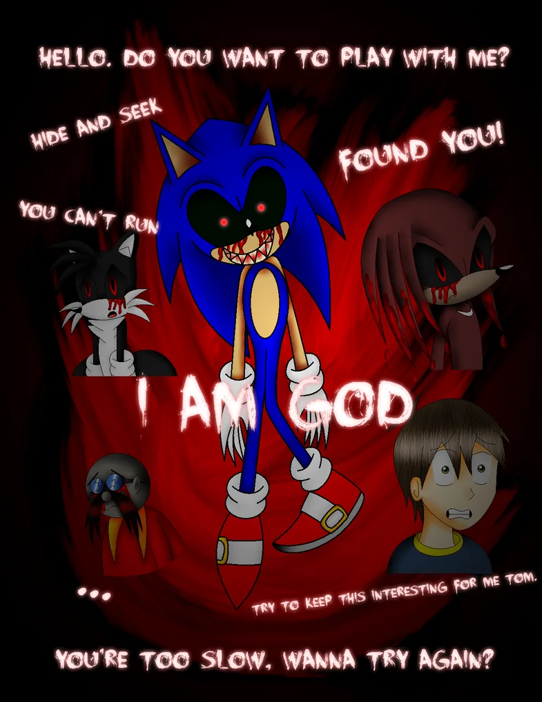Demonic Sonic.exe corrupted character.