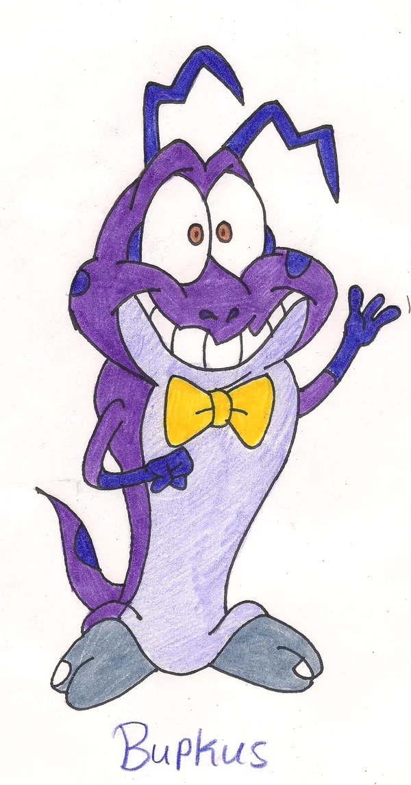 A fan drawing of Bupkus, one of the purple Monstars villains from Space Jam.