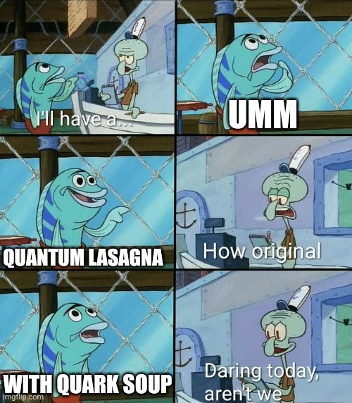 SpongeBob lasagna types reactions.