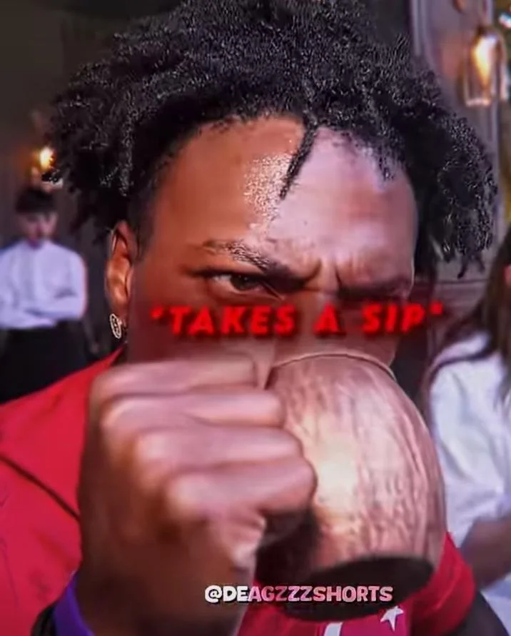 Speed viral food reaction meme.