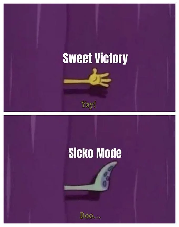 Two-panel comparative meme template.