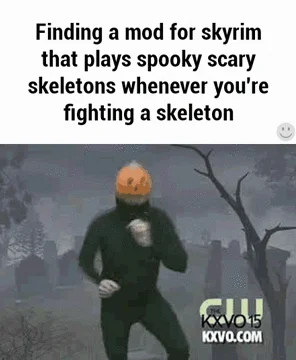Skyrim mod meme featuring the song.