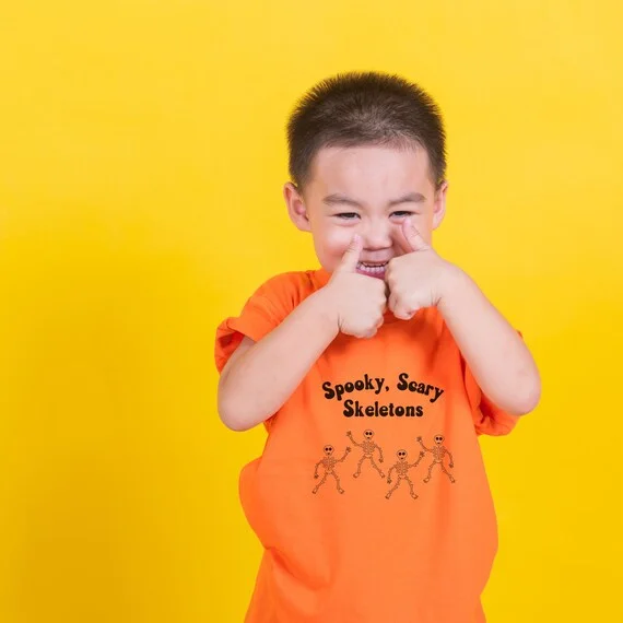 Spooky Skeletons merchandise t-shirt.